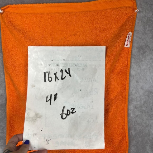 Vtg 60s 70s Flower Power Hand‎ Towel Orange 3D Yellow Crochet Flower Hippie Boho - Picture 5 of 10